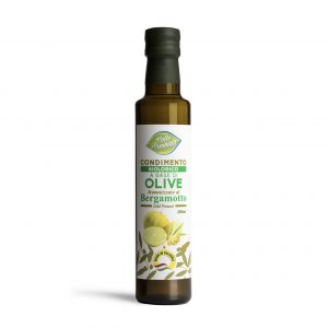 Olio d’oliva biologico aromatizzato al bergamotto da 250ml