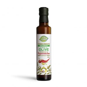 Olio d’oliva biologico aromatizzato al peperoncino 250 ml